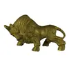 Adornos Creativos de Cobre Sólido Retro Desgastado de Vaca, Decoración para el Hogar con Temática de Vaca para Atraer Riqueza, Decoración Propicia para la Oficina