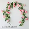 Enredadera de rosas artificiales, flor falsa, vid de plástico, para envolver alrededor de tuberías de aire acondicionado, vid decorativa, tira de flores para techo, planta