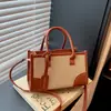 Bolso de axila popular transfronterizo de color contrastante para mujer, bolso de mano casual con decoración de hebilla metálica, bolso bandolera de un solo hombro de moda para el trabajo