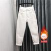 Jeans de Papá Holgados de Cintura Alta Color Caqui Adelgazantes para Mujer, Pantalones Harem Versátiles Auténticos Estilo Zanahoria para Otoño 2024