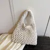 Moda Transfronteiriça Bolsa de Mão Simples Casual para Mulheres 2026 Novo Design de Nicho Trançado Bolsa de Ombro para o Dia a Dia Bolsa Tote