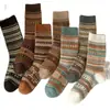 Meias Femininas Novas para Outono, Meias Largas (Slouch Socks), Estilo Japonês, Meias Longas até a Panturrilha, Estilo Étnico, Cor Mesclada, Versátil na Moda em Estoque