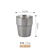 Copo de água dourado de dupla camada de aço inoxidável 304 estilo coreano, copo de cerveja para churrasco, copo de chá, copo de bebida, copo de catering