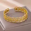 Pulsera de Serpiente de Acero Inoxidable y Oro de 18 Quilates para Mujer, Joyería de Moda de Apertura Amplia Europea y Americana Transfronteriza, Popular en Forma de Serpiente Oro Rosa
