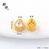 Novos Acessórios DIY Dourado Areia Incrustados com Zircônia Colorida Cortados Gota d'Água Quadrado Contas Espaçadoras Pulseira Acessórios de Joalheria Atacado