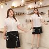 1013100kg Camisa Blanca para Mujer Tallas Grandes Ropa Profesional Camisa Base Uniforme de Trabajo Top Estilo Coreano Camisa de Manga Corta