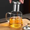 Bule de Vidro com Alça Lateral para Infusão de Chá Doméstico Espessado Resistente a Altas Temperaturas Bule Chaleira Bule para Ferver conjunto Conjunto de Chá Artesanal