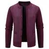 Otoño Invierno Nuevo Estilo Más Terciopelo Engrosado Casual para Hombre Abrigo Suéter Chaqueta Cardigan de Punto Cálido para Hombre
