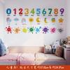 Pegatinas de Pared para la Educación Temprana de Bebés al por Mayor Transfronterizas para Reconocer Niños Pegatinas de Iluminación Personajes de Dibujos Animados Números en Inglés Pegatinas de Decoración para el Aula de Jardín de Infancia