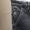 Jeans masculino novo de primavera e verão, estilo vintage cinza esfumaçado, corte slim, perna reta, estilo coreano, moderno, de alta qualidade, calça comprida versátil