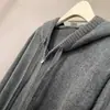 Abrigo-suéter de punto de lana pura, holgado estilo coreano, con doble cremallera, para mujer, engrosado para otoño e invierno, cárdigan corto y favorecedor