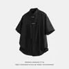Nueva Camisa Nacional de Estilo Chino de Manga Corta para Hombre, Nuevo Modelo de Verano con Diseño de Pliegues Tridimensionales, Hebilla Metálica, Camisa de Cuello Alto Fluido