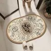 Alfombra de Baño con Patrón Floral de Lujo para Uso Doméstico, Felpudo Absorbente de Agua y de Secado Rápido para la Entrada del Baño, Felpudo Fresco y Sencillo para la Entrada