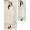 Artículo de gran demanda en el comercio transfronterizo: Vestido de Gasa Plisado con Tirantes Finos para Mujer, Vestido Adelgazante de Verano, Ropa Exterior Elegante, Vestido de Longitud Media