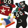 Nuevo Parche Autoadhesivo de Animales de Dibujos Animados Gato Payaso Parche Bordado Accesorio Hecho a Mano Parche de Tela