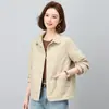 Moda para Madres Estilo Otoño Chaqueta Corta Mujer 2026 Holgada Casual Elegante Reductora de Edad Chaqueta para Mediana Edad y Mayores