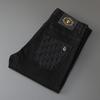 Corte de Comercio Exterior Pantalones de Hombre Estándar Blanco Negro Bordados Pantalones de Hombre Marca de Moda Combinan con Todo Estación Europea Jeans de Lujo Ligero