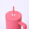 Termo portátil de acero inoxidable 304 de gran capacidad para coche, taza de 40 oz, color caramelo, con tubo de succión y asa, venta al por mayor