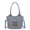 Moda coreana al por mayor Bolso Cubo Portátil para Mujer 2025 Otoño Nuevo Bolso de Hombro Bordado con Letras Bolso Cruzado para Viajes