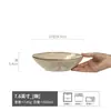 Estilo Japonés Estilo Retro Porcelana Porcelana Tazón Abierto Tazón Doméstico para Verduras Tazón Brillante para Fideos Tazón Salah Tazón para Sopa Vajilla Sencilla Tazón Grande