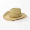 Sombrero de vaquero de ala grande con decoración de cinturón de PU informal de nueva moda para primavera y verano, sombrero de paja con sombrilla para exteriores y tejido a mano.