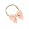 Diadema de Nylon para Niñas con Lazo Bordado de Algodón para Bebés y Niñas, Diadema sin Marcas de Princesa