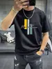 Camiseta100% Algodón Camiseta de Manga Corta Estilo Americano Retro Marca de Hombres Algodón Puro Manga Corta para Hombres Transfronteriza Comercio Exterior Camiseta para Hombre