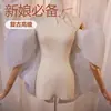 Luvas de Malha Longas com Mangas Bufantes para Noiva Mangas Bufantes Vestido Vintage de Luxo Acessórios de Casamento Fotografia