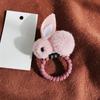 Bonito Cordeiro Lã Tridimensional Coelho Cabeça Corda Feminino Outono e Inverno Pelúcia Grampo de Cabelo Franja Grampo de Cabelo Corda de Cabelo Anel de Cabelo Headwear