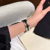 Correa de Metal Ovalada de Acero Inoxidable para Reloj Adecuada para Apple Watch iWatch Décima Tercera Generación 11/10