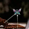 Nuevo Pasador de Pelo con Borla Estilo Chino para Mujer Pin Antiguo de Mariposa para el Pelo Accesorios para el Cabello Hanfu Pasos Arriba Accesorios de Pelo de Alta Gama Vintage