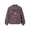 Moletom com Capuz Estampa de Personagem Rock Rap Guitarra Solto Gola Redonda Masculino Tendência de Rua Europeia Americana Primavera Outono Pulôver Roupa Esportiva