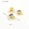 Folheado a ouro 18K14K, forte retenção de cor, cravejado com zircônia colorida, gato, caranguejo, estrela, espaçadores, pingente, acessórios para joias DIY