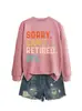 Desculpe, eu Não Posso Me Aposentar. Amazon Wish Site Independente Moda Casual Feminina Nova Blusa de Moletom Outono e Inverno