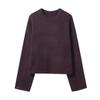 Ropa al por mayor europea y americana transfronteriza 2025 Aliexpress Moda popular Casual Top de punto de cuello redondo con sensación de alta gama