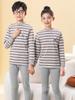 Pijama 100% Algodão Infantil, Conjunto de Blusa e Calça de Outono para Meninos, Conjunto de Roupa Íntima Térmica para Meninas, Camisa Base de Gola Alta e Leggings para Crianças
