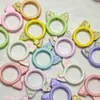 Anillo de Cuentas con Orejas de Gato DIY Cadena para Teléfono con Pintura en Spray y Laca Cadena Hecha a Mano Joyería Accesorios de Aleación Colgante Aleación de Zinc Laca