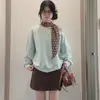 Falda Corta de Lana Color Café Ajustada a la Cadera para Mujer, Nuevo Estilo Otoño 2026, Petite Estilo Coreano de Cintura Alta, Línea A, Ajuste Delgado, Versátil