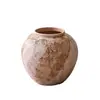 Vaso de Cerâmica Estilo Wabi-Sabi Arranjo de Flores Ornamentos Cerâmica Manchada Antiga Rústica Vaso de Cerâmica Ornamentos