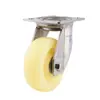 Roda de Nylon para Carrinho de Carga Pesada Aço Inoxidável 304 Roda Giratória com Freio Roda de Rolamento 4 Polegadas 5 Polegadas 6 Polegadas 8 Polegadas