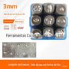 9 peças conjunto de aço selo símbolo de aço número letra punch punch ferramenta DIY