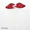 Alas Bandera Alas de Ángel Adornos Decorativos para Pastel de Cumpleaños Alas de Plumas Enchufe Alas de Amor Accesorios