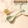 Simple, de color crema, estéticamente agradable y disponible al por mayor: un juego de vajilla de cerámica para servir sopa y gachas, que incluye una cuchara sopera grande con un mango largo, perfecta para uso doméstico