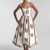 Moda Femenina Europea y Americana Transfronteriza 2026: Nueva Colección de Verano - Vestido de Verano Elegante, con Estilo y Estampado Único de Corte Ajustado