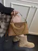 Bolso de mano de cadena retro americano para mujer, bolso de hombro cruzado casual de moda versátil de verano mate