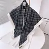 Sarja Cetim Quadrado Grande 90cm Letra Simples Luxo Lenço Outono e Inverno Proteção do Pescoço Proteção Solar Xale Fita