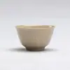Taza de maestro de horno Ding Mo Ji taza de té floral ganso salvaje tallado peonía taza de té de cerámica taza de té de arcilla antigua