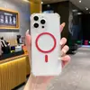 Adecuado para Apple iPhone 16 Transparente Esquina Cuatro Bolsas de Aire Anti-Caída Magnético Funda de Teléfono Cubierta de Silicona Todo Incluido Funda Protectora