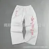 Pantalones Deportivos Casuales Unisex de Estilo Japonés para la Primavera de 2026, Estampado de Flores de Cerezo y Texto, Corte Holgado, Adelgazantes, Cintura con Lazo, Multicolor
