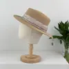 Chapéu de Pescador Plano com Fita Plissada Tingida, Novo Estilo para Mulheres, Chapéu de Sol Retrô Elegante e na Moda para Passeios e Férias na Praia